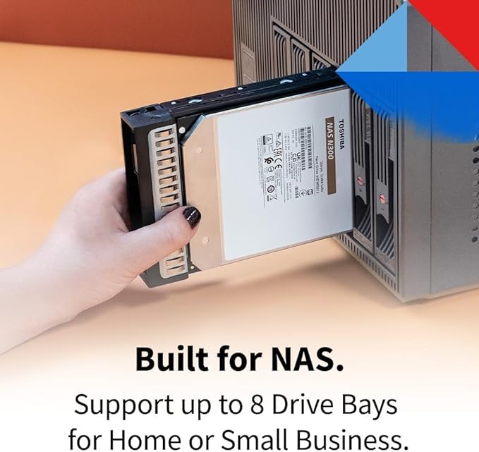 Toshiba N300 14TB NAS 3.5-Inch Internal Hard Drive - CMR SATA 6 Gb/s 7200 RPM 512 MB Cache - HDWG51EXZSTA