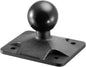 iBolt 25mm / 1 inch Composite AMPS Adapter Plate for Industry Standard Dual Ball Socket mounting arms,25mm Composite,IBPB-33880