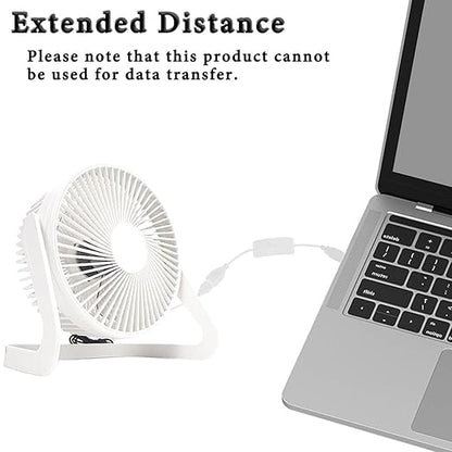 4PCS USB Power Switch Cable USB 2.0 A Male to Female Extension Cord On/Off Adapter with Inline Rocker Switch with Cable Ties for Driving Recorder Small Desk Lamp LED Strip (White)