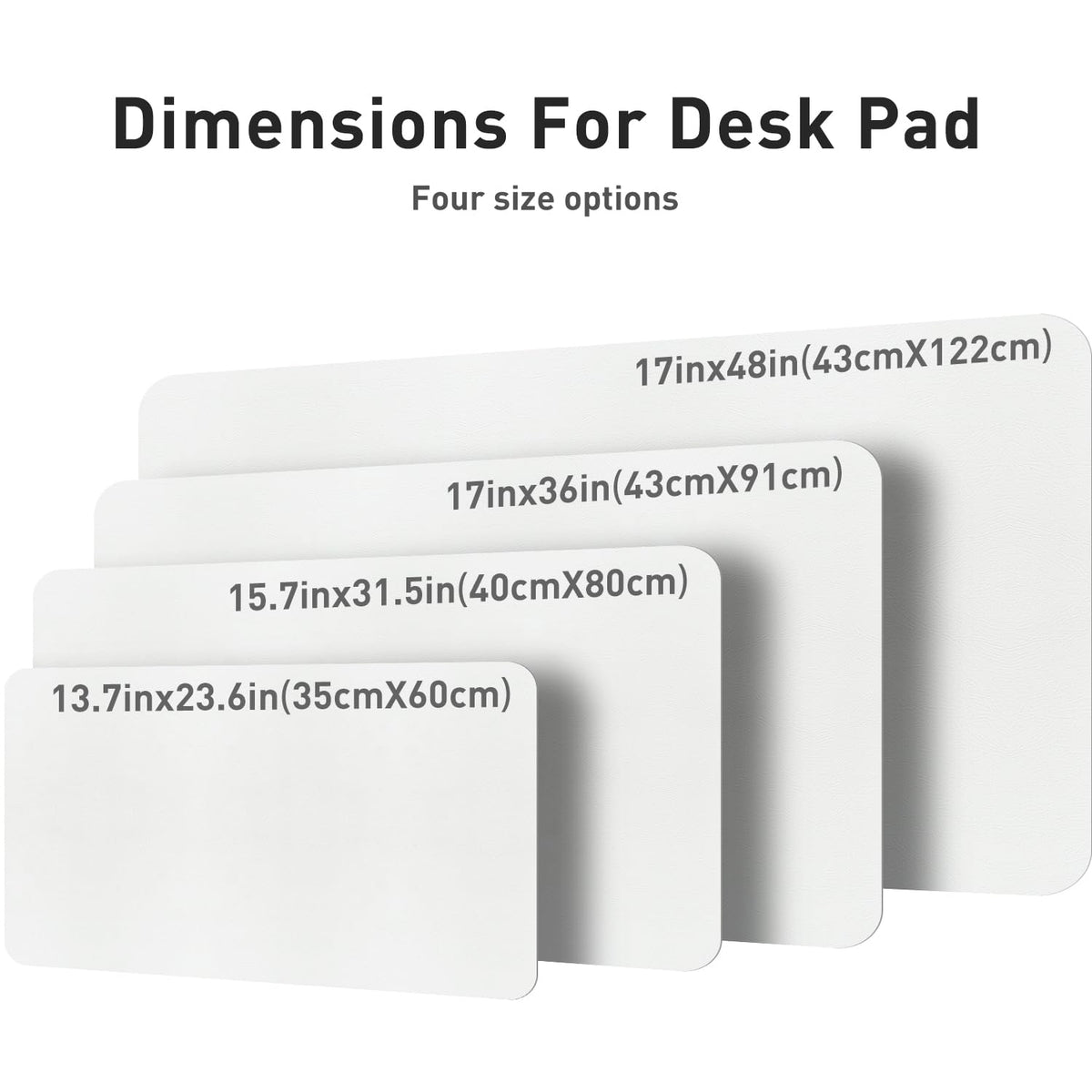 Aothia Leather Desk Pad Protector, Mouse Pad, Office Desk Mat, Non-Slip PU Leather Desk Blotter, Laptop Desk Pad, Waterproof Desk Writing Pad for Office and Home (Off-White,31.5" x 15.7")