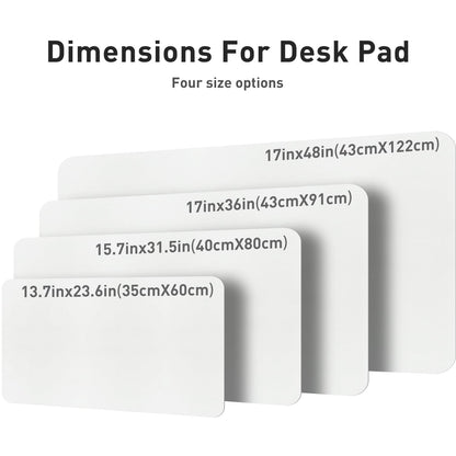 Aothia Leather Desk Pad Protector, Mouse Pad, Office Desk Mat, Non-Slip PU Leather Desk Blotter, Laptop Desk Pad, Waterproof Desk Writing Pad for Office and Home (Off-White,31.5" x 15.7")