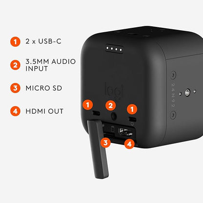 Logitech for Creators Mevo Core Wireless Live Streaming Camera, 4K Video Camera with Interchangeable Lens, Multicam Ready, Intuitive App Control