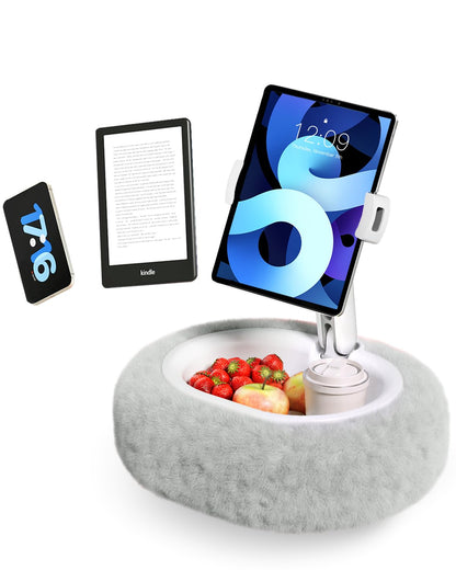 SupeDesk Tablet Stand Pillow for Bed, Adjustable Tablet Stand with Detachable Snack Bowl, Phone Stand for Bed, Kindle Holder, iPad Holder, Tablet Holder for Reading, Watching Videos and Streaming