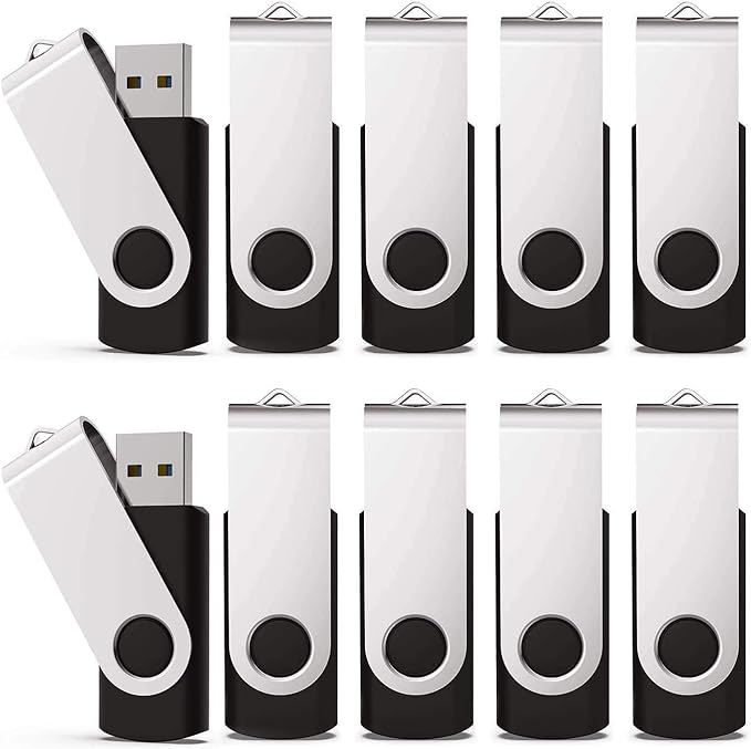 KEXIN 20 Pack 32 GB Flash Drive 3.0 Thumb Drive 32G Transfer Speed Up to 80MB/s Swivel USB 3.0 Flash Drive 20 Pack 3.0 Jump Drive Black
