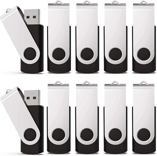 KEXIN 100 Pack 4GB Flash Drives - USB Thumb Drive, 4GB Memory Stick, Black
