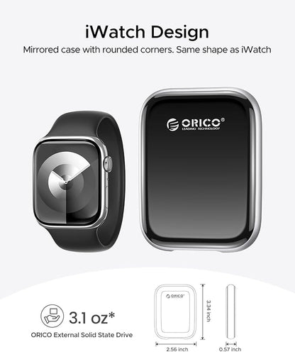 ORICO 1TB Portable SSD Up to 2000MB/s External Solid State Drive, USB 3.2 Gen 2x2 20Gbps with 2 in 1 USB C Cable, Compatibility with MacBook, iPad, iPhone 15, PSSD - A20