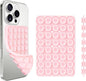 Giumel 2PCS Silicone Suction Phone Case Mount,Non Slip Suction Cup, Hands-Free Phone Accessories Holder for Selfies and Videos,Silicone Adhesive Stand Sticky for Cell Phone Rose red