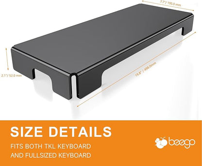 BEEGO Mechanical Computer Keyboard Cover - Black Acrylic Keyboard Cover Keyboard Dust Cover Mechanical Keyboard Cover Full Size Keyboard Protector