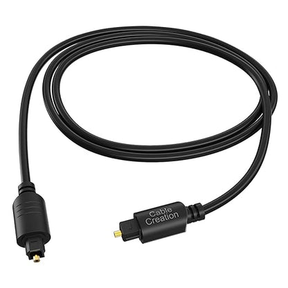 CableCreation Optical Audio Cable, [2-Pack] 3 Feet Fiber Optic Cable [S/PDIF] with Gold Plated for Home Theater, Sound Bar, TV, PS4, Xbox, VD/CD Player, Blu-ray Players, Game Console& More, 0.9M