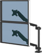 Fellowes 8043401 Platinum Series Stacked Monitor Mount, Adjustable Computer Monitor Stand for 2 Monitors with Dual Monitor Arms, 32 Inch Monitor Capacity