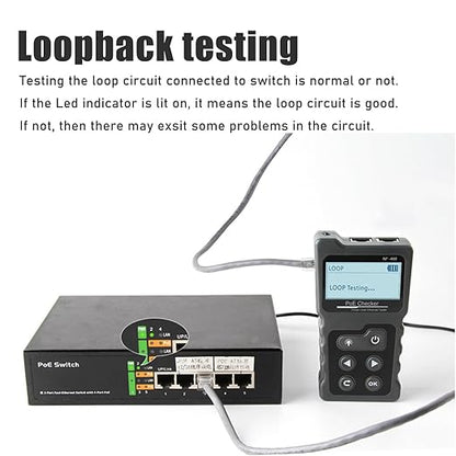 NOYAFA NF-488 RJ45 Network Cable Tester POE Ethernet Power Detector Tool