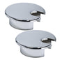 EASYEAH 2 Pcs Desk Grommet 1-3/8" / 35 mm, Desk Cord Hole Cover, Cable Grommet Metal Zinc Alloy Materilal, Desk Hole Grommet for Home & Office Pc, Detachable Cable Cord Organizer-Bright Silver