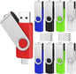 ABLAZE 16GB USB C Flash Drive 10 Pack, OTG USB 2.0 + Type C Memory Stick Dual Type C Thumb Drive Compatible with iPhone 16/15, Android Smartphone, Computers, Tablets, Mac,iPad,PC