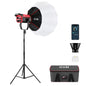 GVM 300W LED Video Light Kit with Softbox, CRI97+ Photography Lighting for Video Recording with Bowens Mount, 65000Lux/m Studio Lights with APP&DMX Control, 2700-6800K, 12 Scene Light