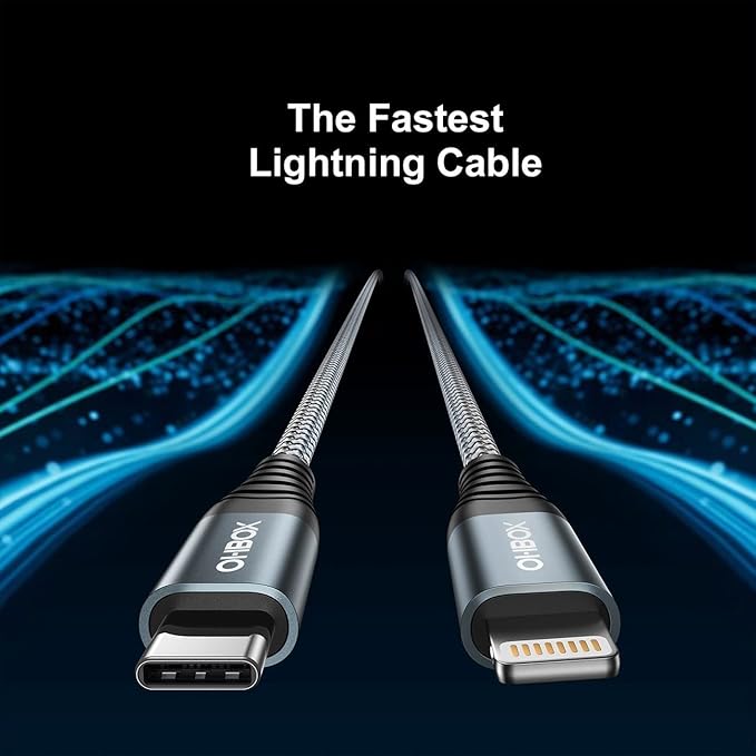ohbox USB C to Lightning Cable 3Pack 6FT iPhone Fast Charger Cable USB-C iPhone Charging Cord Compatible with iPhone 14 13 13 Pro Max 12 12 Pro Max 11 XS XR X 8 iPad