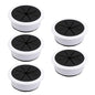 5 Pcs Desk Grommet 2" / 50 mm, Desk Hole Cover for Cables Black and White, Cable Grommet ABS Plastic, Desk Hole Grommet for Home & Office Pc, Detachable Cable Cord Organizer