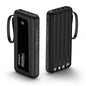 FlyKangaroo Portable Charger with Built in Cables, Slim 10000mAh Fast Charging 22.5W Power Bank USB C LED Display Battery Pack 6 Outputs & 2 Inputs for iPhone Samsung Pixel LG Moto iPad