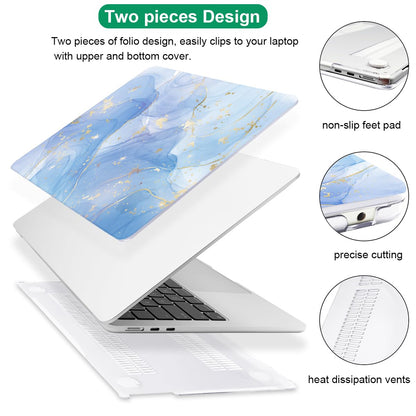 LCMOCICO for MacBook Air 13 inch Case M5 M4 M3 M2 2026-2022, Blue Marble