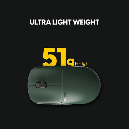 Pulsar Gaming Gears X2V2 mini Wireless Gaming Mouse, Founder's Edition, Ultra Lightweight 1.80 oz (51 g), Symmetrical, Optical Switch, 2.4 Ghz 1 ms, 26000 DPI, PAW3395 Sensor (Mini, Wireless, Green)