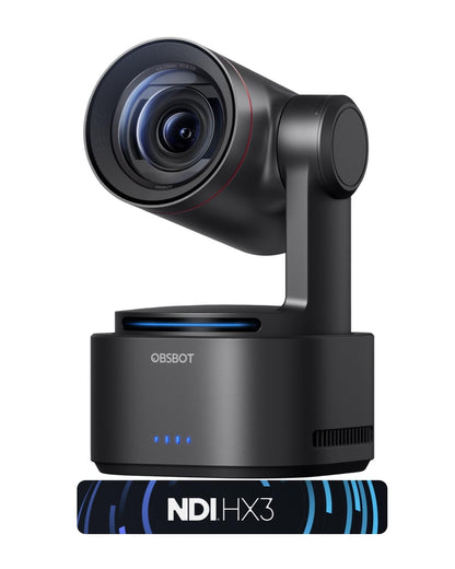 OBSBOT Tail 2 PTZR NDI Camera 4K@60FPS, Pro AI Tracking, 1/1.5" CMOS, 50MP, 5X Optical Zoom, 12X Hybrid Zoom, SDI/HDMI/IP/USB 3.0 Output, Live Streaming for Education, Conference, Worship, Live Events
