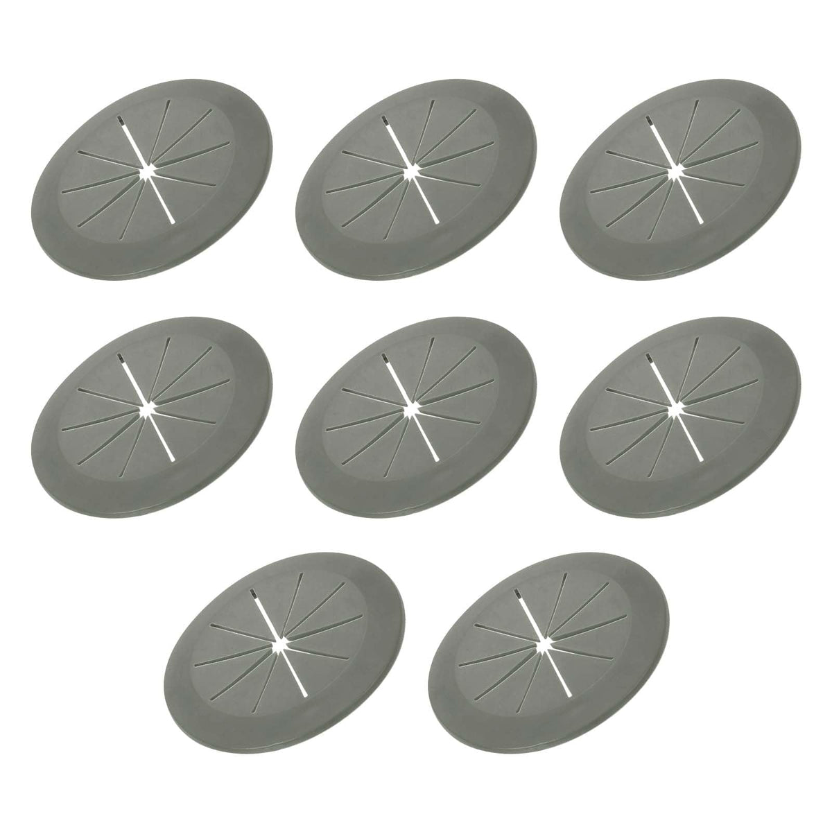 PATIKIL Desk Grommet 1-9/16", 8 Pcs Round Cable Grommet Cord Hole Cover with Adhesive Tape Flexible Table Wire Organizer for Office Home Table Countertop, Black