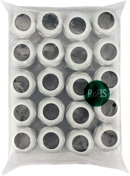 XHF 20 Pcs 1" IP68 Strain Relief Nylon Cord Grip Waterproof NPT Cable Glands Adjustable UL Listed and RoHS Compliant (Grey)