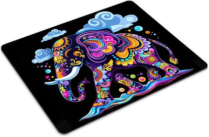 Square Mouse Pad Decorative Patterned Elephant-1,Gaming Mouse Pads for Desk,Soft Computer Waterproof Non-Slip Mouse Mat