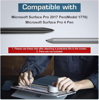 MoKo Pen Tips for Surface Pen (5 Packs, 2xHB/2x2H/H Type), Surface Pen Tip Replacement Kit Compatible with Surface Pro 2017 Pen (Model 1776)/Surface Pro 4 Pen, Original Pen Nibs Refill for Stylus Pen