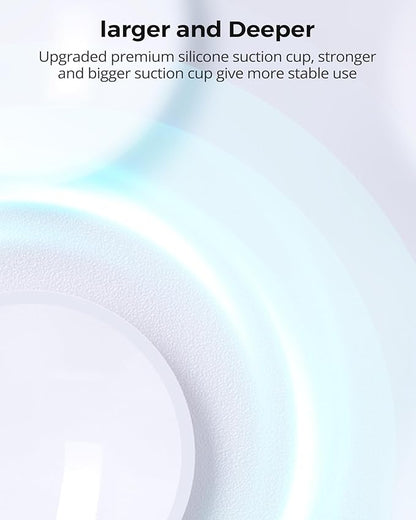 Magnetic Phone Suction Grip, Shower Phone Holder for MagSafe, Octo Phone Sticky Buddy Suction Grip for iPhone 16 15 14 13 12, Birthday Christmas for Women White