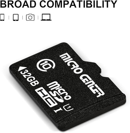 Micro Center 32GB Class 10 MicroSDHC Flash Memory Card 10 Pack with Adapter for Mobile Device Storage Phone, Tablet, Drone & Full HD Video Recording - 80MB/s UHS-I, C10, U1 (10 Pack)