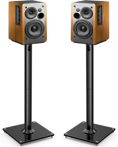 PERLESMITH Universal Floor Speaker Stands 26 Inch for Surround Sound, Klipsch, Sony, Edifier, Yamaha, Polk & Other Bookshelf Speakers Weight up to 22lbs - 1 Pair