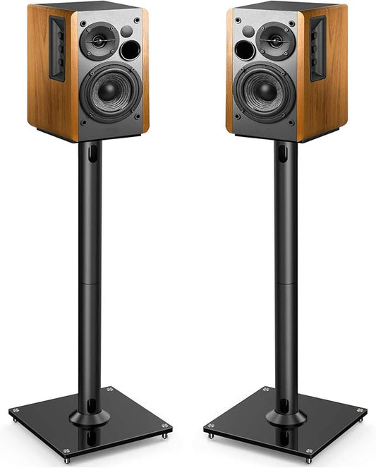 PERLESMITH Universal Floor Speaker Stands 26 Inch for Surround Sound, Klipsch, Sony, Edifier, Yamaha, Polk & Other Bookshelf Speakers Weight up to 22lbs - 1 Pair