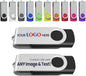 Personalized Flash Drives 128MB, Wooolken Customizable USB 2.0 Thumb Drives 10/20/50/100 Pack, Logo Memroy Stick Custom Flash Drive Engraved Logo (Mixcolors)