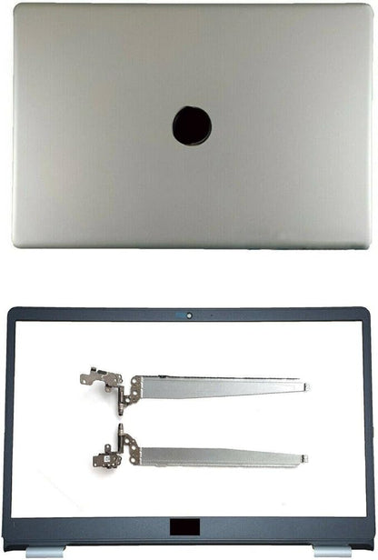 New Replacement Laptop LCD Cover Back Rear Top Lid Hinges Front Bezel for Dell Inspiron 15 5000 5593 032TJM 32TJM YCYPN 0YCYPN AP2RI000200 Silver