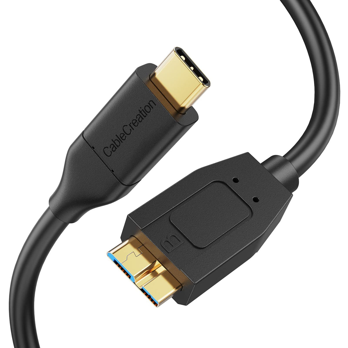 USB C 3.1 Type C to Micro B Hard Drive Cable for iPhone/Laptop/Camera