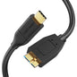 USB C 3.1 Type C to Micro B Hard Drive Cable for iPhone/Laptop/Camera