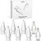 Inesore 8 Styles Replacement Tips for Apple Pencil Pro,Multiple Options Metal Durable Nibs Accessories for Apple Pencil Pro/2nd Generation/1st Gen/USB-C (8 Pack)