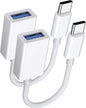 USB C to USB 3.0 Adapter 2 Pack, USB C Male to USB Female OTG Cable Thunderbolt3 to USB Adapter Compatible with MacBook Pro/Air, iPhone 16 Pro Max/16 Plus/16/15, Galaxy S24/S23/S22/S21