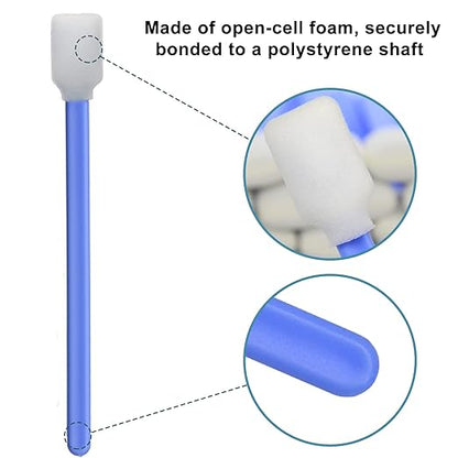 Wellgler's Foam Cleaning Swabs, Foam Swab Kits for Printers, Cameras, Optics, Guns, Electronics and Automotive Detail Swabs 200Pcs