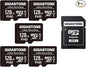 GIGASTONE 128GB Micro SD Card 5-Pack, A1 V30 4K Video Recording, Compatible with Security Camera, Dash Cam, Drone, 100MB/s MicroSDXC Memory Card UHS-I, with Adapter