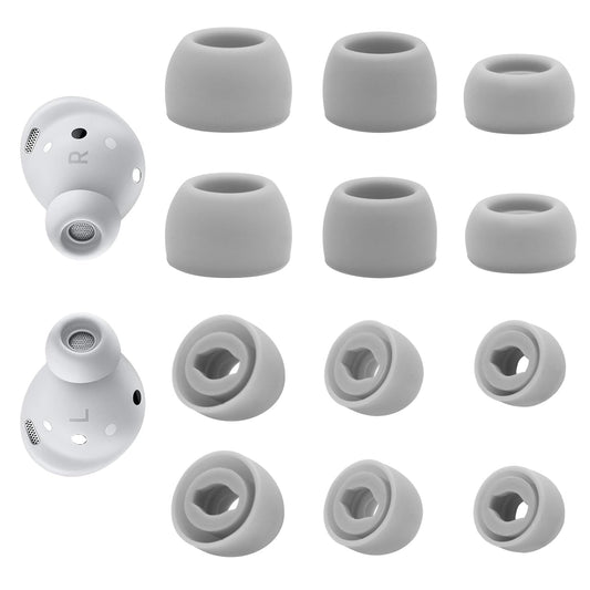 6 Pairs Replacement Eartips for Samsung Galaxy Buds Pro Headphones, Silicone Tips Earbuds Eartips Set, L/M/S Earplug Replacement Accessories (Black, Without Pen)
