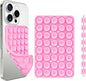 Giumel 2PCS Silicone Suction Phone Case Mount,Non Slip Suction Cup, Hands-Free Phone Accessories Holder for Selfies and Videos,Silicone Adhesive Stand Sticky for Cell Phone Rose red