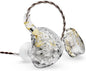 BASN ASONE 14.2mm Planar Driver in-Ear Monitors Earphone with Two Detachable MMCX Cables for Musicians Drummers Bass Players Singers(Clear)