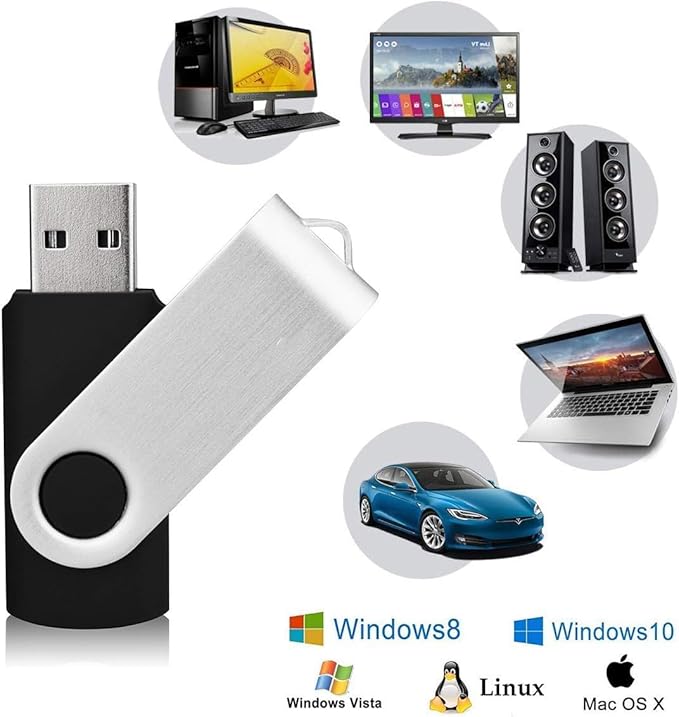 KEXIN 64GB Flash Drive 20 Pack Flash Drive Bulk USB Thumb Drive 64 GB USB Drive USB 2.0 Flash Drive with Led Indicator, Black