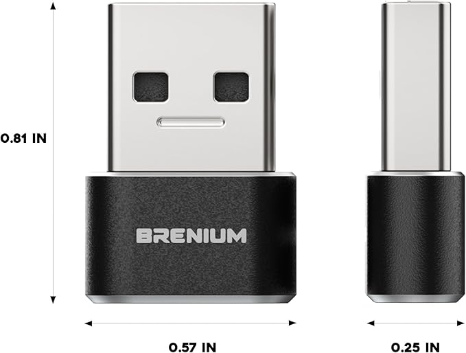 USB to USB C Adapter - iPhone 15, 16 Charging and Data Converter Type C Female to Type A Male, Compatible with Samsung Galaxy, iPad, Apple Watch