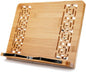 wishacc Large Size Bamboo Book Stand and Cookbook Holders for Reading Hands Free