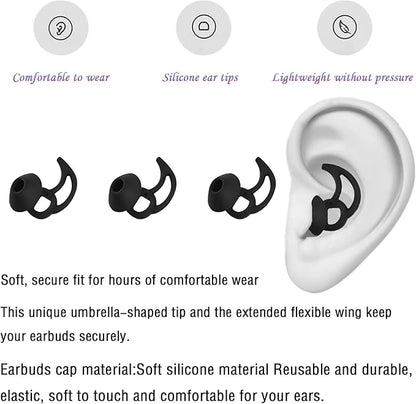 Small Earbud Replacement Tips Silicone Earbud Tips Eartips Compatible with Bose Quietcomfort and Sport Headphone Ear Tips Ear Bud Covers 3 Pairs