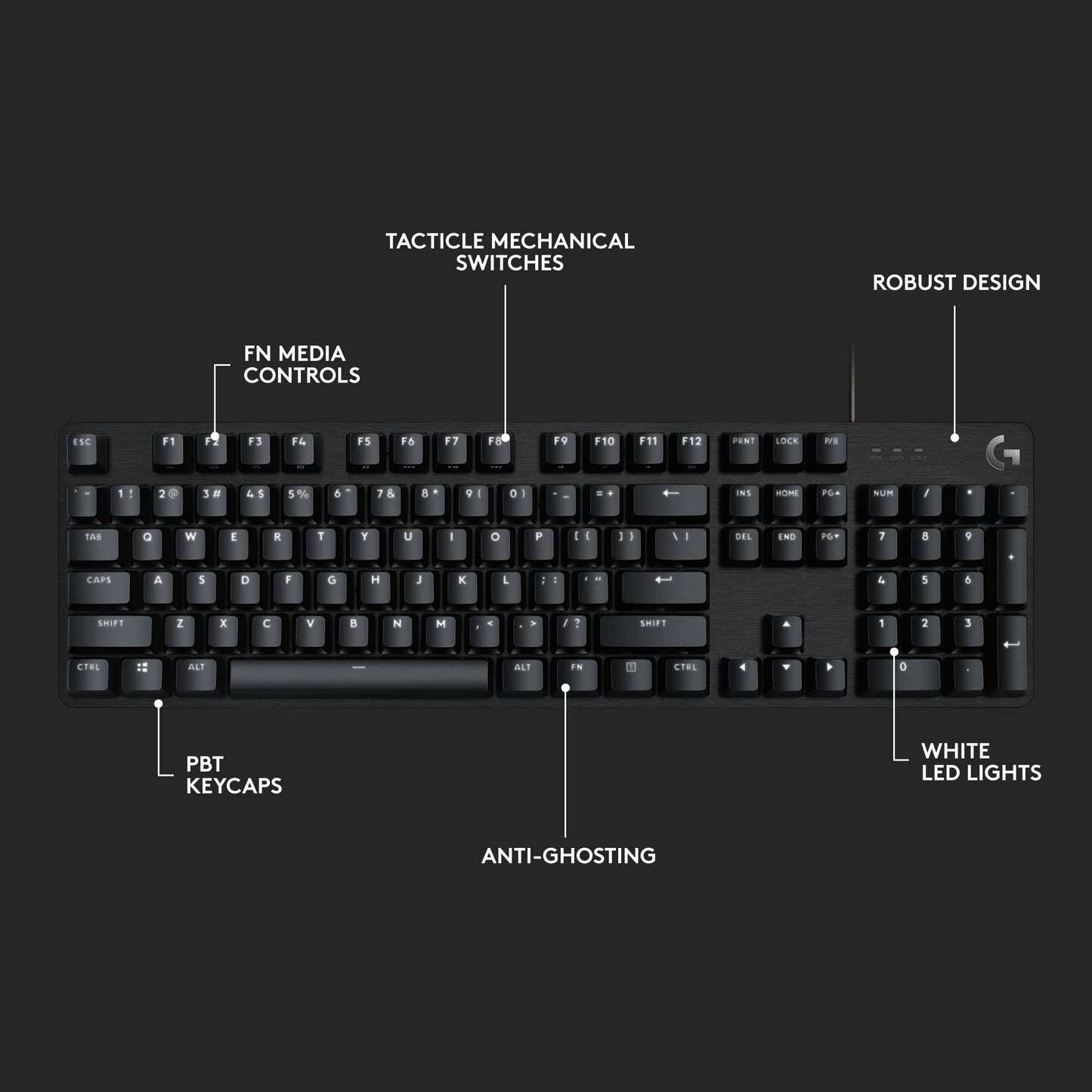 Logitech G413 SE Full-Size Mechanical Gaming Keyboard - Black