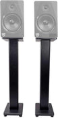Rockville Pair RHT28 28 Inch Bookshelf Speaker Stands, 60 lbs Capacity, Surround Sound Home Theater, Premium Wood, Dual Top Plates, Sand-Fillable, for Audiophiles and Studio Monitors
