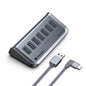 Yottamaster 7 Port USB 3.0 Hub, Data USB Hub Splitter with 3.2ft Cable Compatible with MacBook, Mac Pro, Compatible with Mac mini, iMac, Laptop, PC, USB Flash Drives, Mobile HDD, Printer (3.2ft)